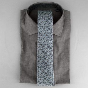 The Tie Bar Polished Chambray Grey Dress Shirt